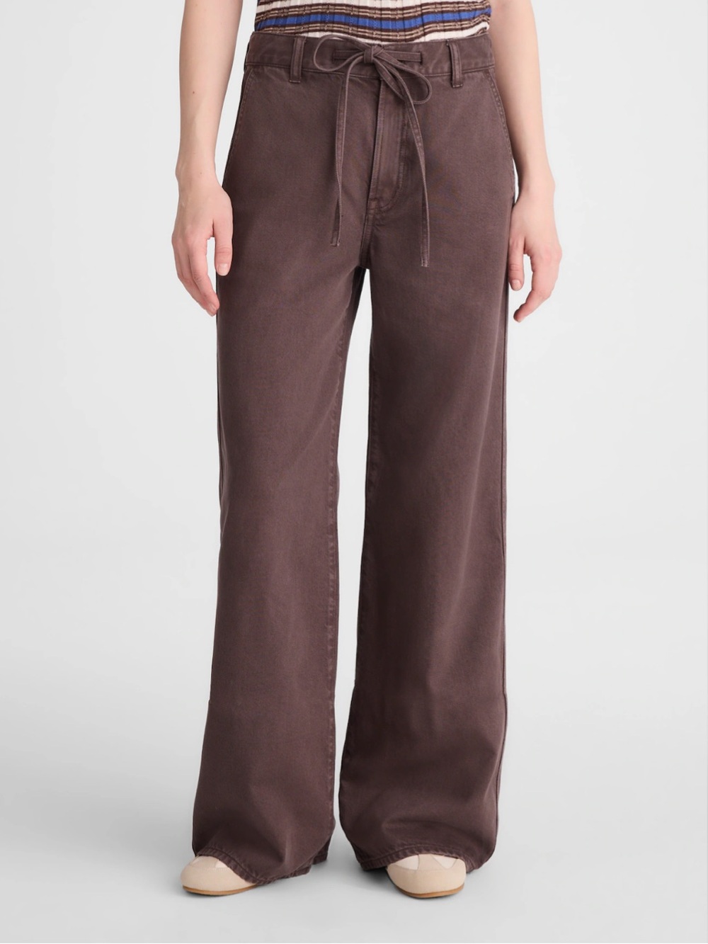 Madewell The Ultimate Wide-Leg Pant in Airy Denim Sz 29 in Dark Brown